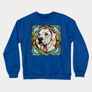 Stained Glass Argentinian Dogo Crewneck Sweatshirt